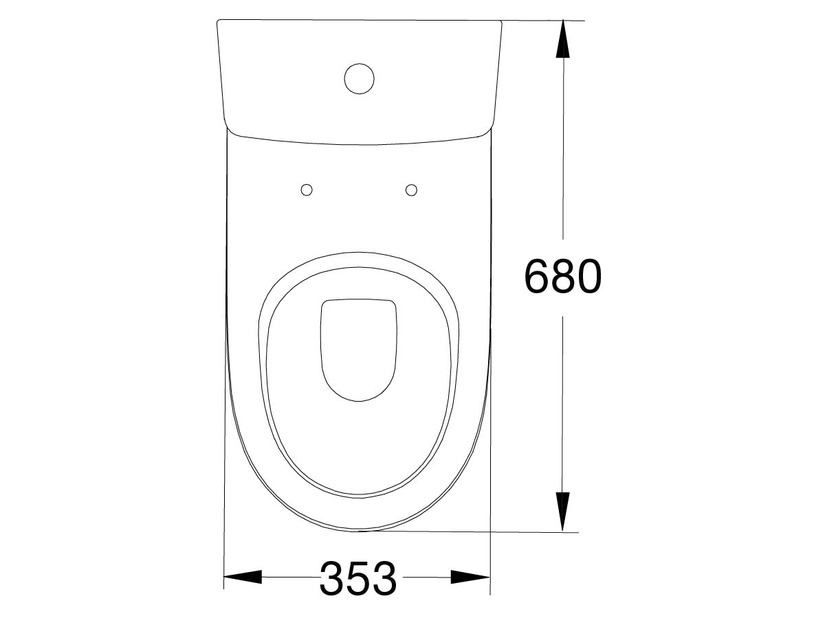 American Standard Close Coupled Back to Wall Back Inlet Toilet