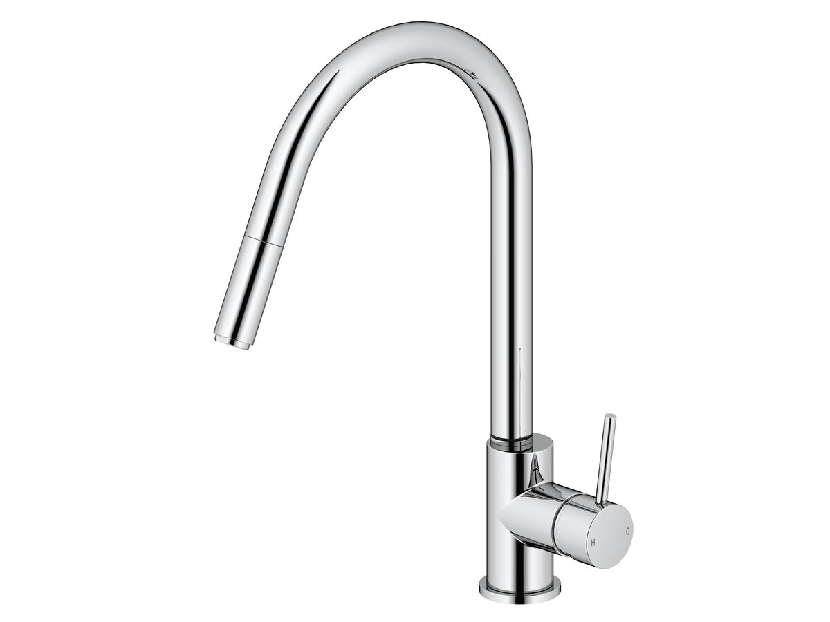 pull out chrome kitchen sink mixer tap