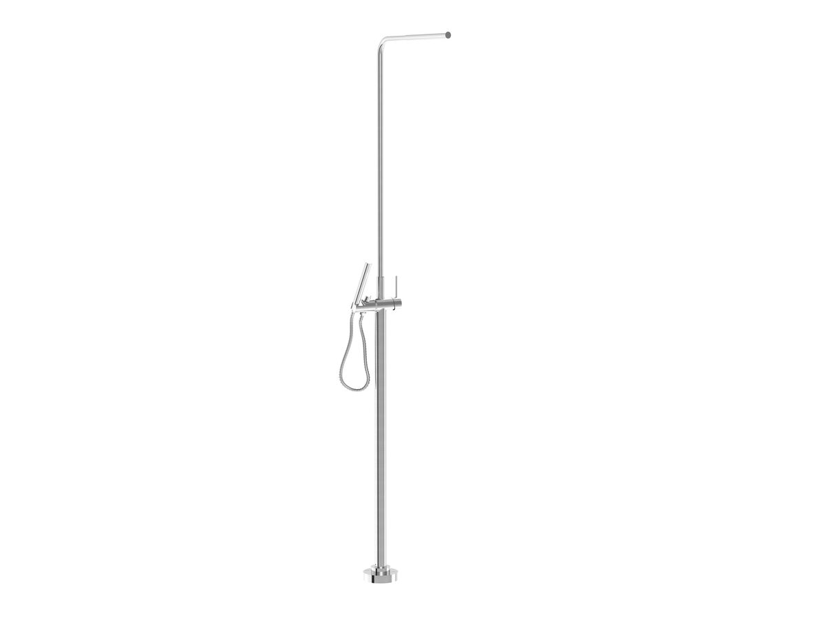 Milli Inox Freestanding Twin Shower Stainless Steel (3 Star)