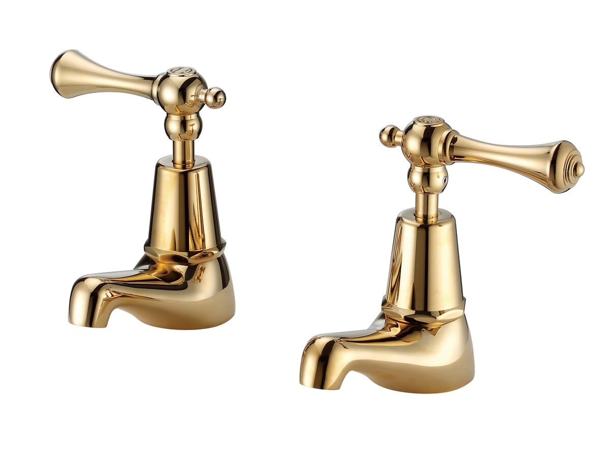 Kado Era Pillar Taps Lever Handle Brass Gold (5 Star) from Reece