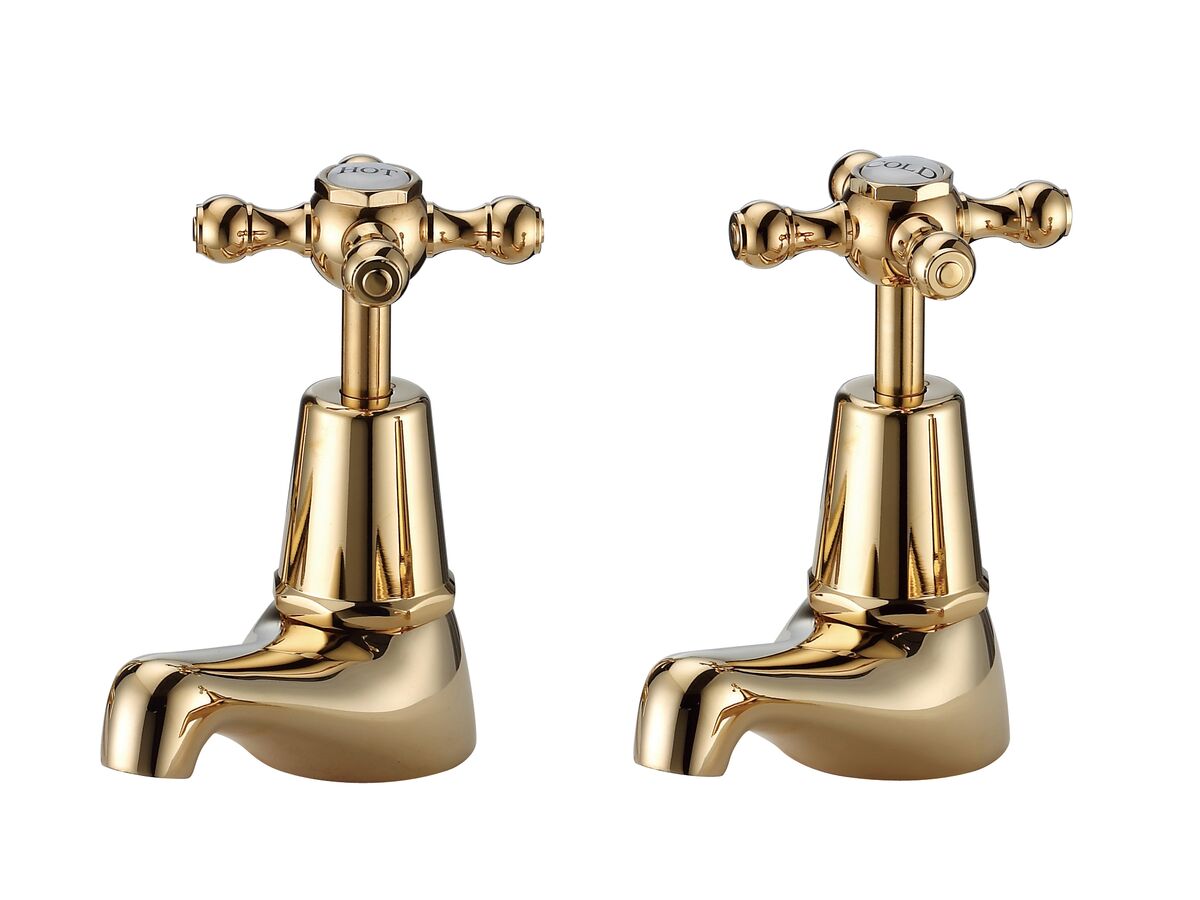Kado Era Pillar Taps Cross Handles Brass Gold (5 Star) from Reece