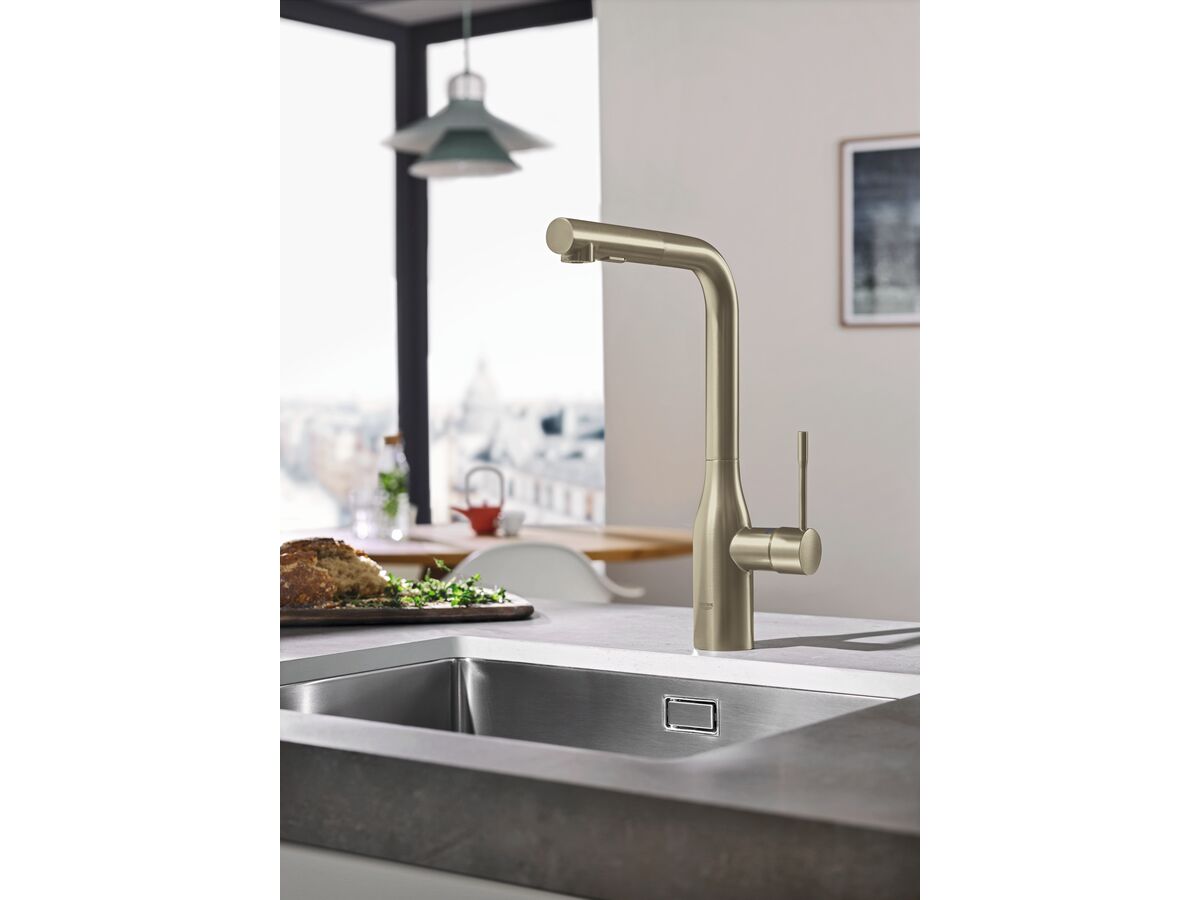 grohe concetto kitchen sink mixer with pull out spray