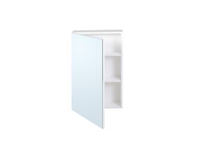 Posh Dominique MKII 1 Door Mirror Cabinet 450mm x 750mm White