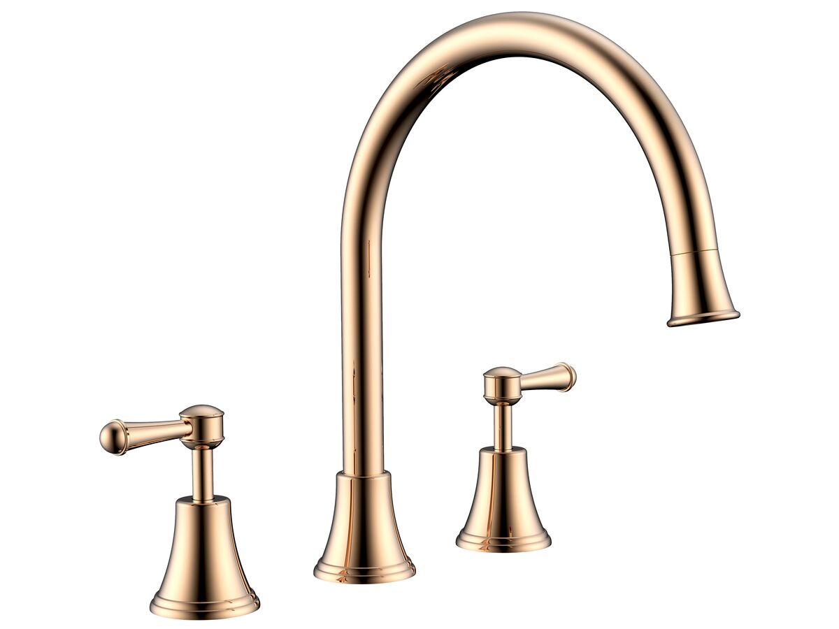 Posh Canterbury Hob Kitchen Set Lever Brass Gold (4 Star)