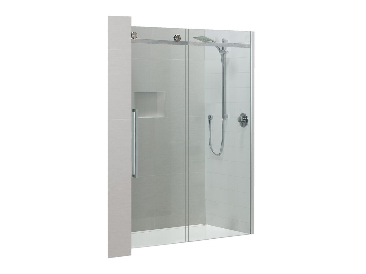 Glacier 3 Sided 1800 x 1000 Alcove Shower Tray & Sliding Screen from Reece