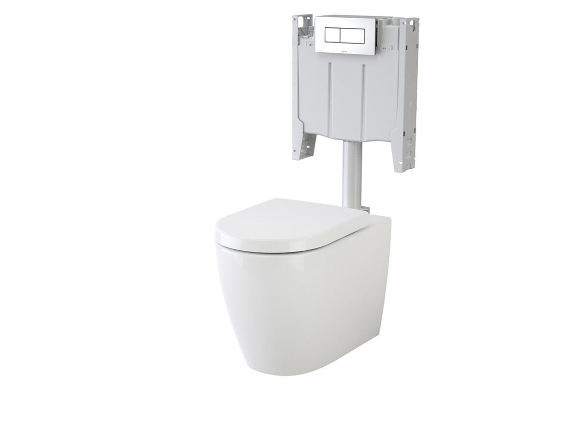 Caroma Urbane Invisi Wall Faced Universal Trap Toilet Suite with Arc