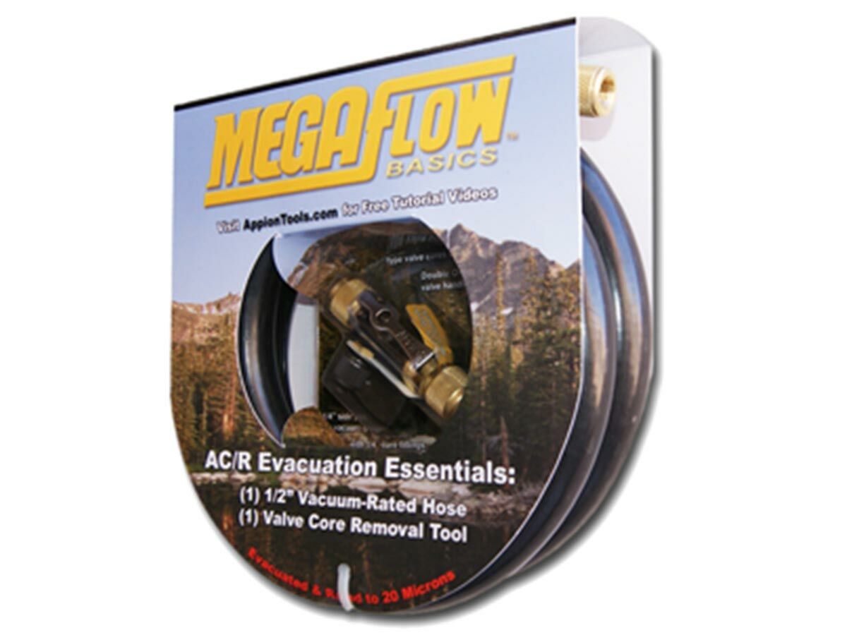 Appion Megaflow Basics 1/2" Hose Evacuation Kit MGABAS with 1/2" Tool