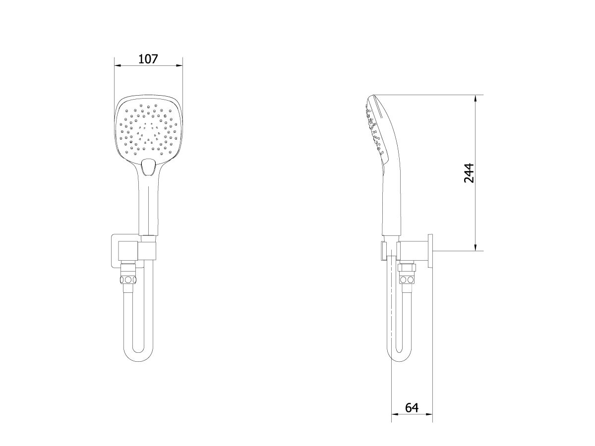 American Standard Hand Shower with Water Inlet Wall Bracket