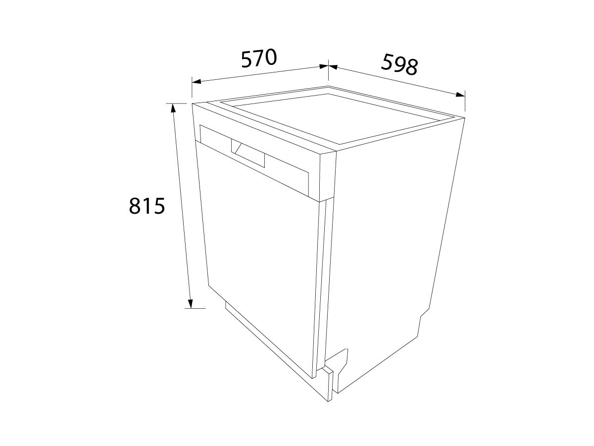 Franke Designer SemiIntegrated Dishwasher Stainless Steel 60cm (4.5 Star) from Reece