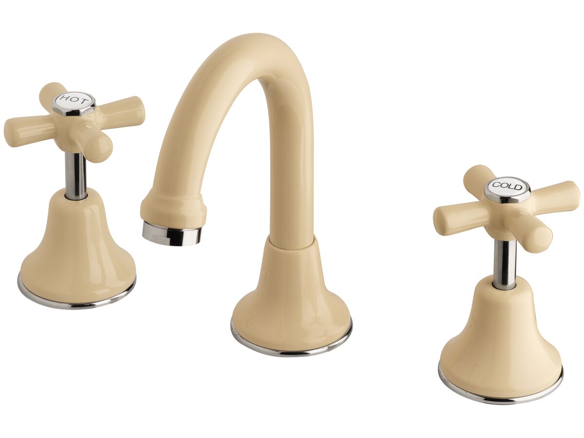 Posh Bristol Basin Set Swivel Ivory/ Chrome (4 Star)