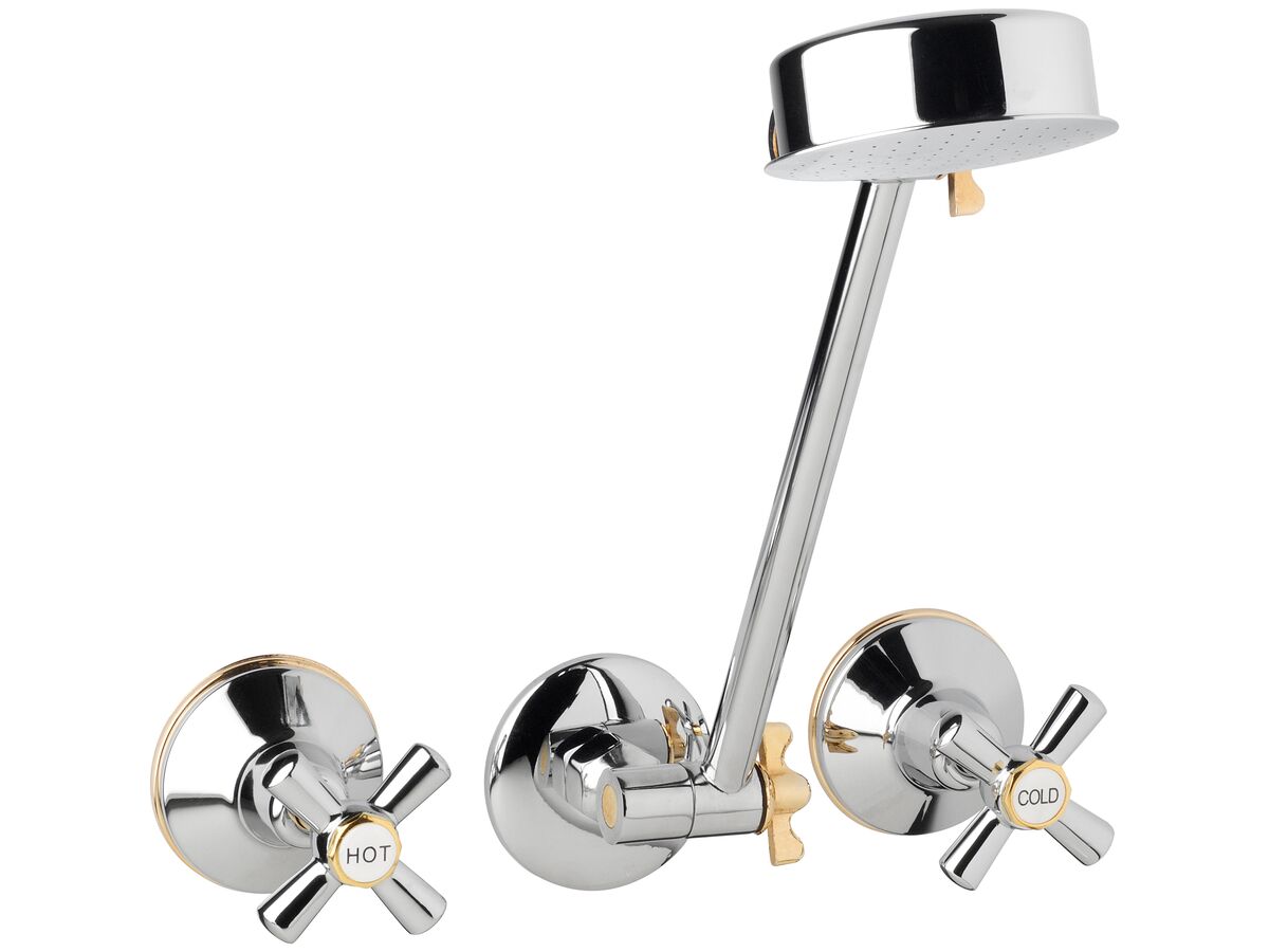 Posh Bristol Shower Set Chrome / Gold (3 Star) from Reece