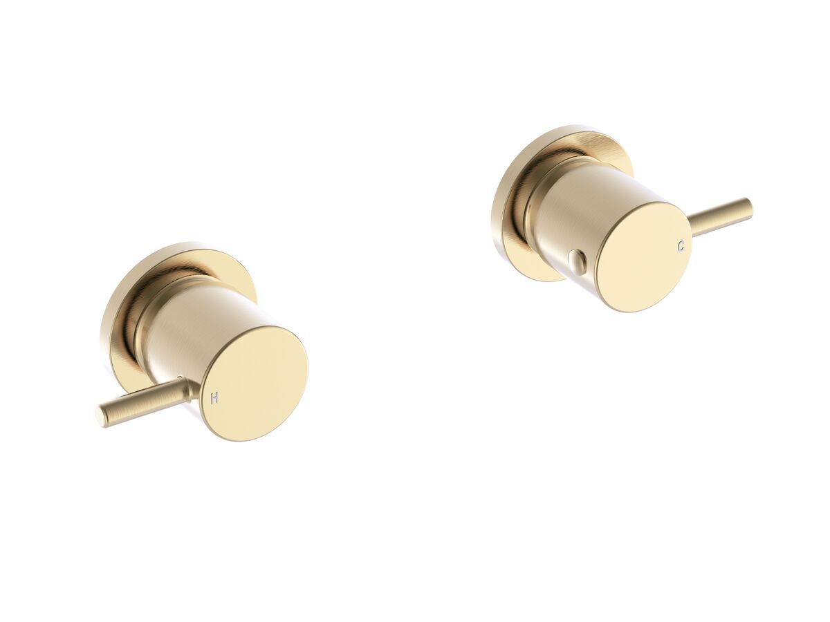 Mizu Drift Wall Top Assemblies Brushed Gold
