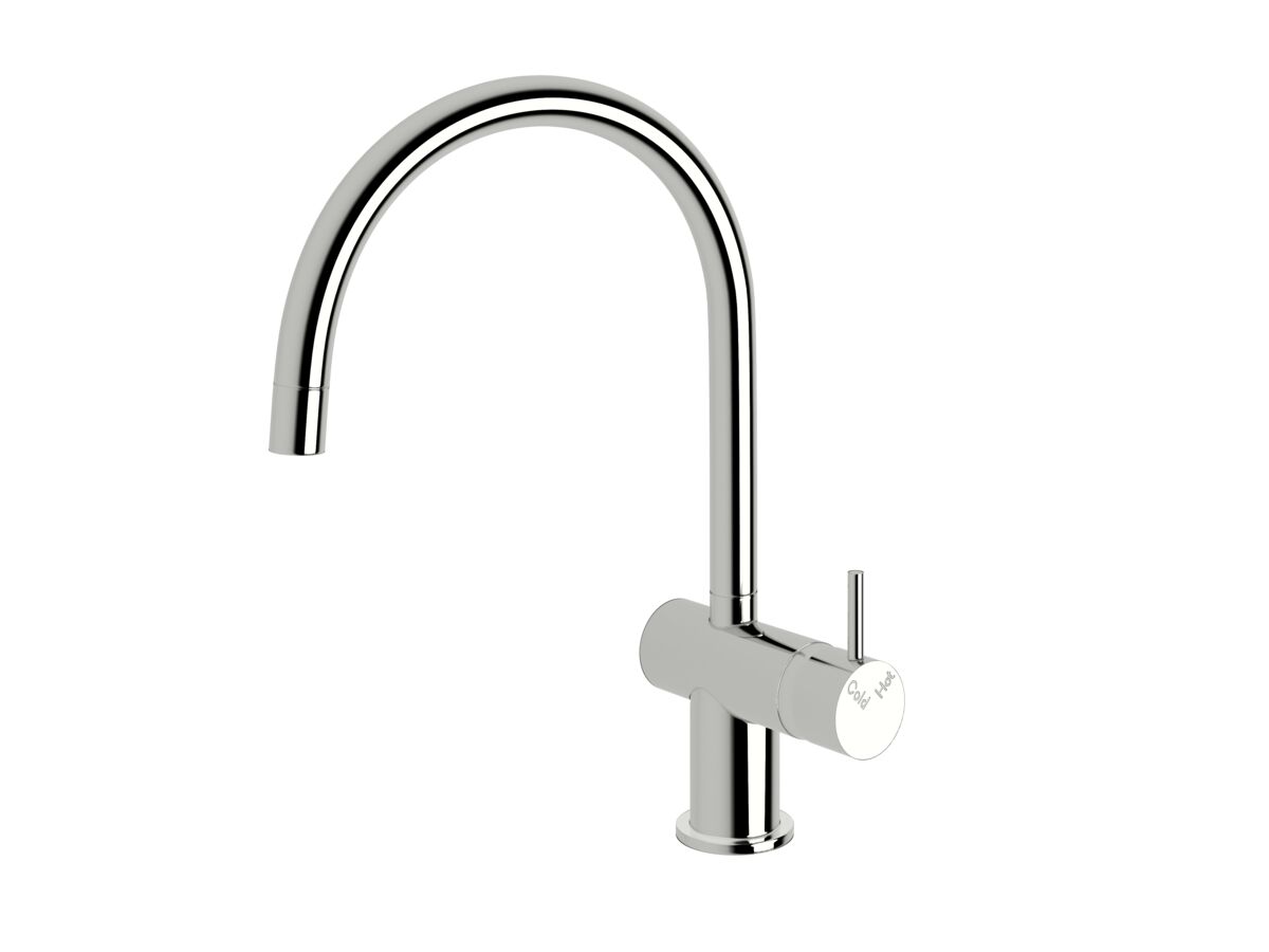 Scala Mini Sink Mixer Large Curved Left Hand Chrome (5 Star)