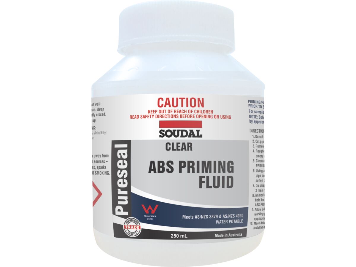 Soudal Pureseal Priming Fluid ABS Clear 250ml from Reece