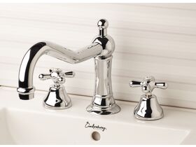 Classic Provincial Hob Bath Set Chrome