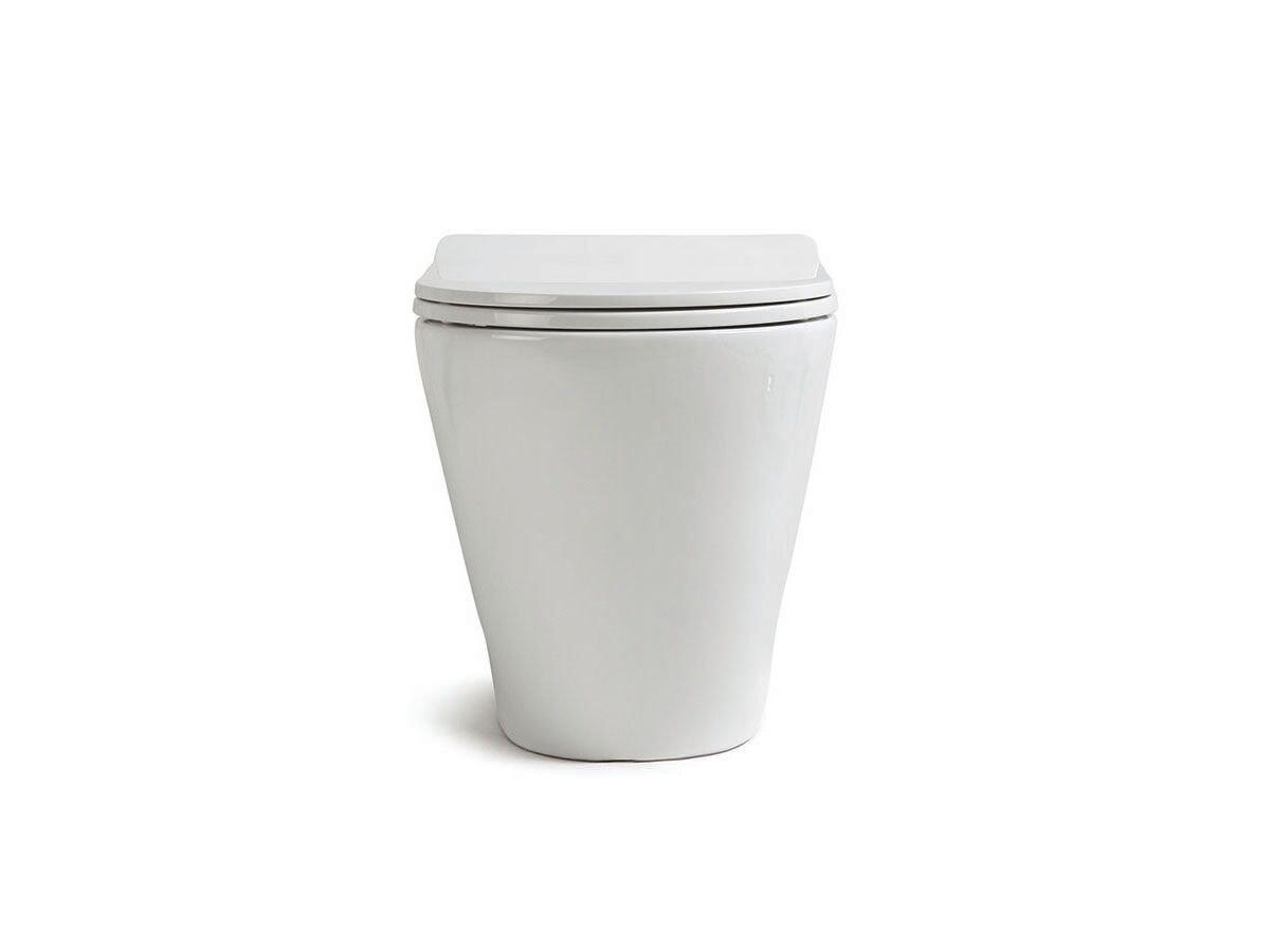 Kado Lux Back To Wall Pan with Soft Close Quick Release Seat Thin White (4 Star)