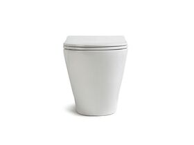 Kado Lux Back To Wall Pan with Soft Close Quick Release Seat Thin White (4 Star)