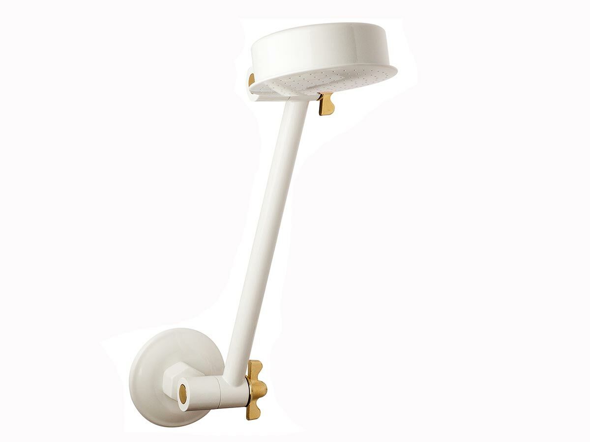 Standard All Directional Shower Arm & Rose White/Gold (3 Star) from Reece
