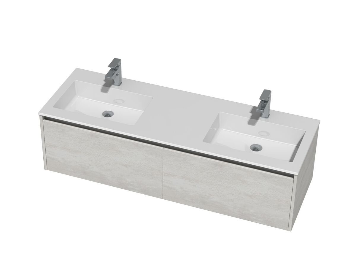 Featured image of post Double Sink Wall Hung Vanity Unit - This double vanity consists of two washbasins and a washbasin cabinet.