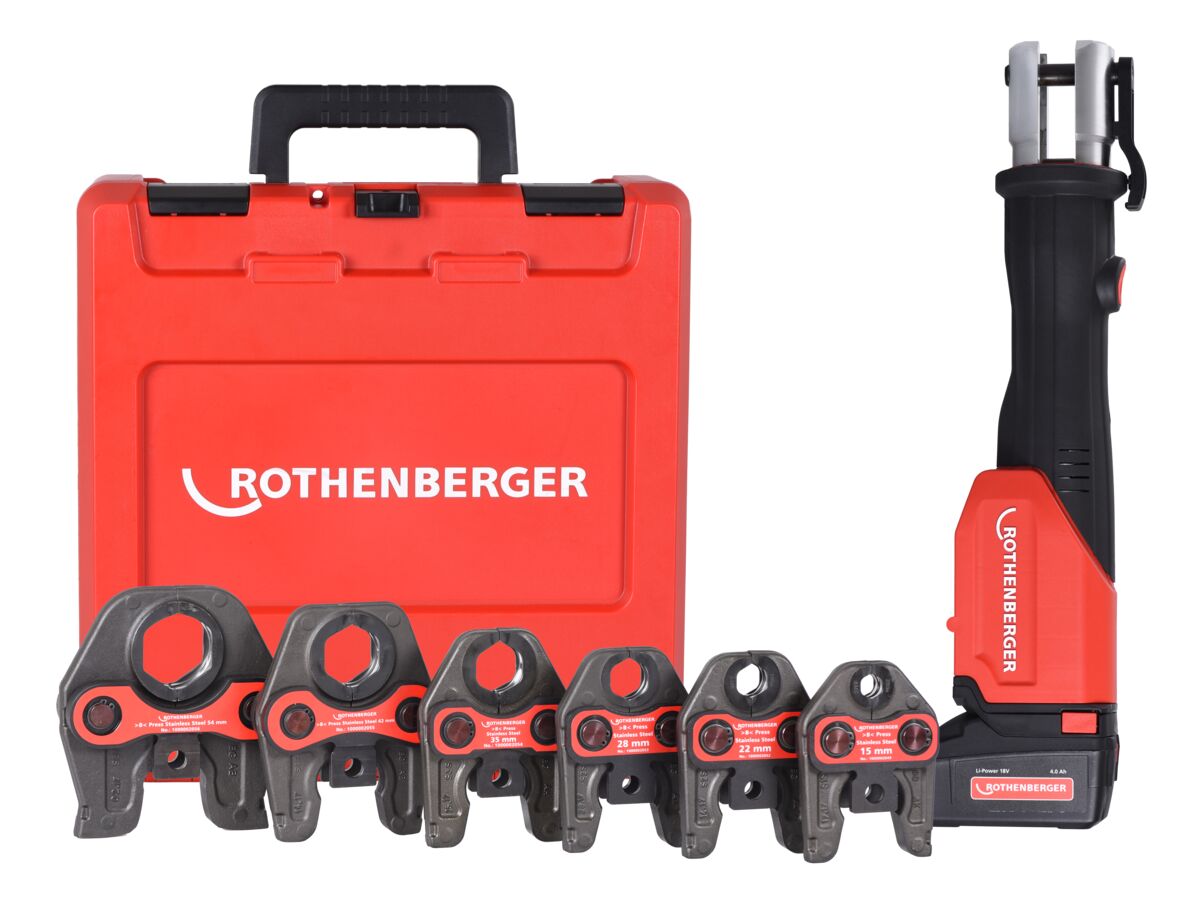 Rothenberger 4000 B-Press Stainless Steel Tool Kit 15mm - 54mm From Reece