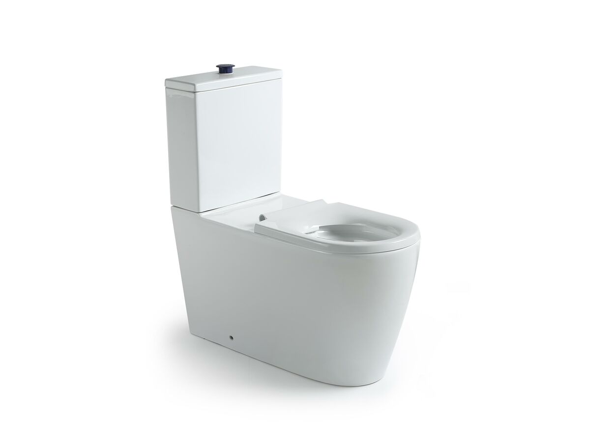 Wolfen Close Coupled Back to Wall Toilet Suite with Single Flap Seat 800mm White (4 Star) from Reece
