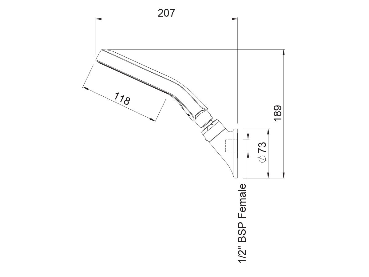 Methven Aio Aurajet Wall Shower Short Arm Chrome (3 Star) from Reece