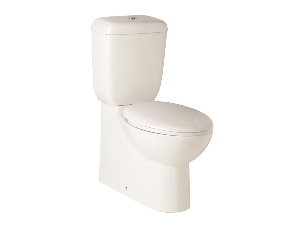 Posh Solus Round Close Coupled Back to Wall Back Inlet Toilet Suite S&P ...