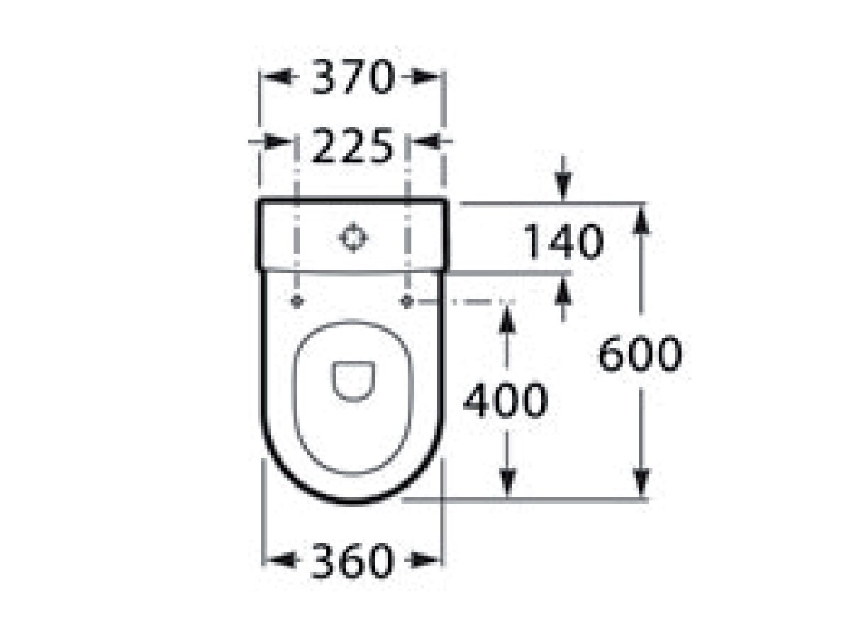 Meridian Close Coupled Back to Wall Back Inlet Toilet Suite, S&P Trap with Soft Close Seat Quick