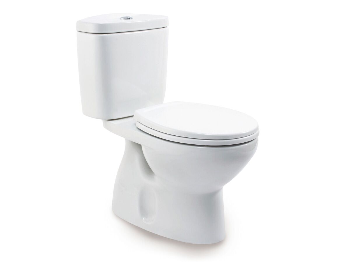 Victoria Close Coupled P Trap Toilet Suite with Soft Close Seat White ...