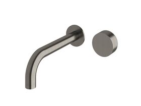 Milli Pure Progressive Wall Basin Mixer System 200mm Brushed Gunmetal (3 Star)