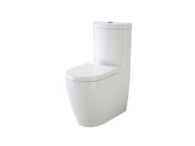 Caroma Forma Close Coupled Back To Wall Back Inlet Over Height Rimless Toilet Suite with Soft Close Quick Release Seat White (4 Star)