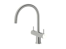 Scala Mini Twin Handle Mixer Large Curved Chrome (5 Star)