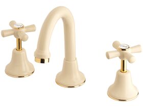Posh Bristol Basin Set Swivel Ivory / Gold (4 Star)