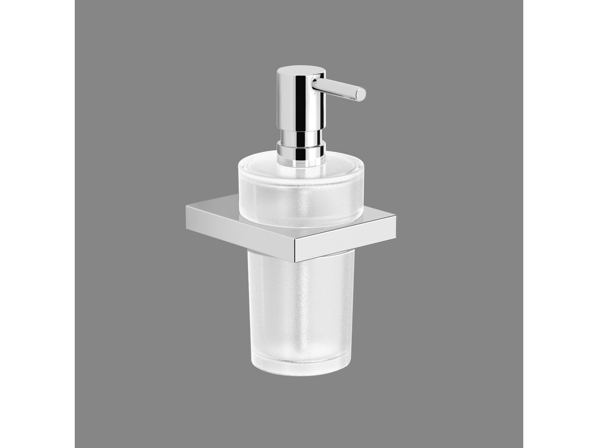 Milli Edge Wall Mounted Soap Dispenser Glass/ Chrome from Reece