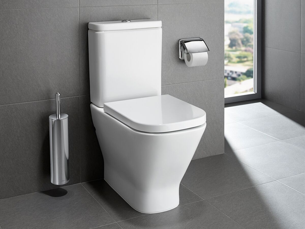 The Gap Rimless Close Coupled Back to Wall Bottom Inlet Toilet Suite Soft Close Quick Release