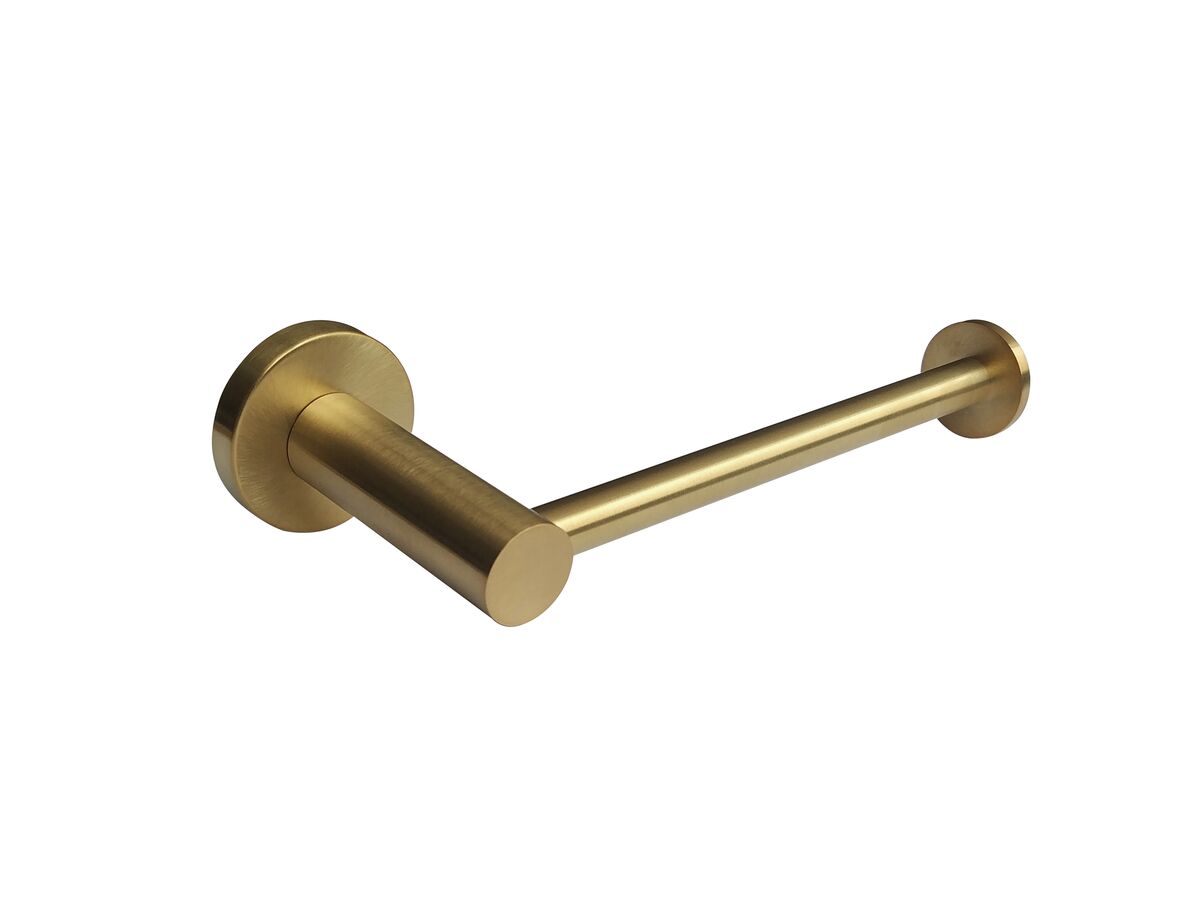 Mizu Drift Straight Toilet Roll Holder Brushed Gold from Reece