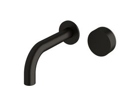 Milli Pure Progressive Wall Basin Mixer System 160mm Matte Black (3 Star)