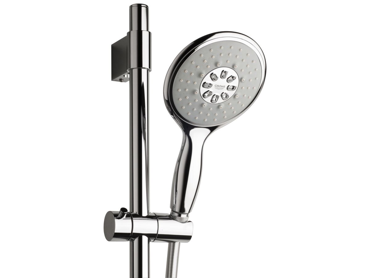 GROHE Power & Soul 4 Function Single Rail Shower 130mm with Wall Water Inlet Chrome (3 Star