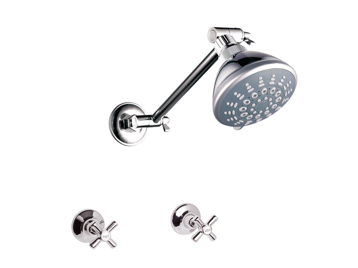 Posh Bristol Deluxe Shower Set Chrome (3 Star) from Reece