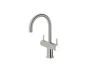 Scala Mini Twin Handle Mixer Small Curved Chrome (5 Star)
