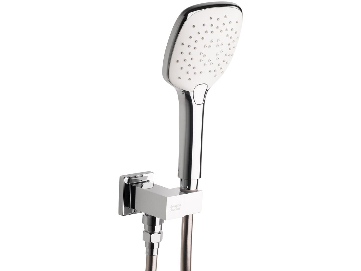 American Standard Hand Shower with Water Inlet Wall Bracket Square Chrome (3 Star) from Reece