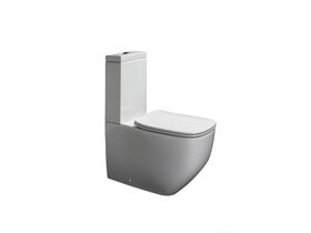 Axa Five Close Coupled Back To Wall Rimless Toilet Suite with Soft Close Quick Release Seat White (4 Star)