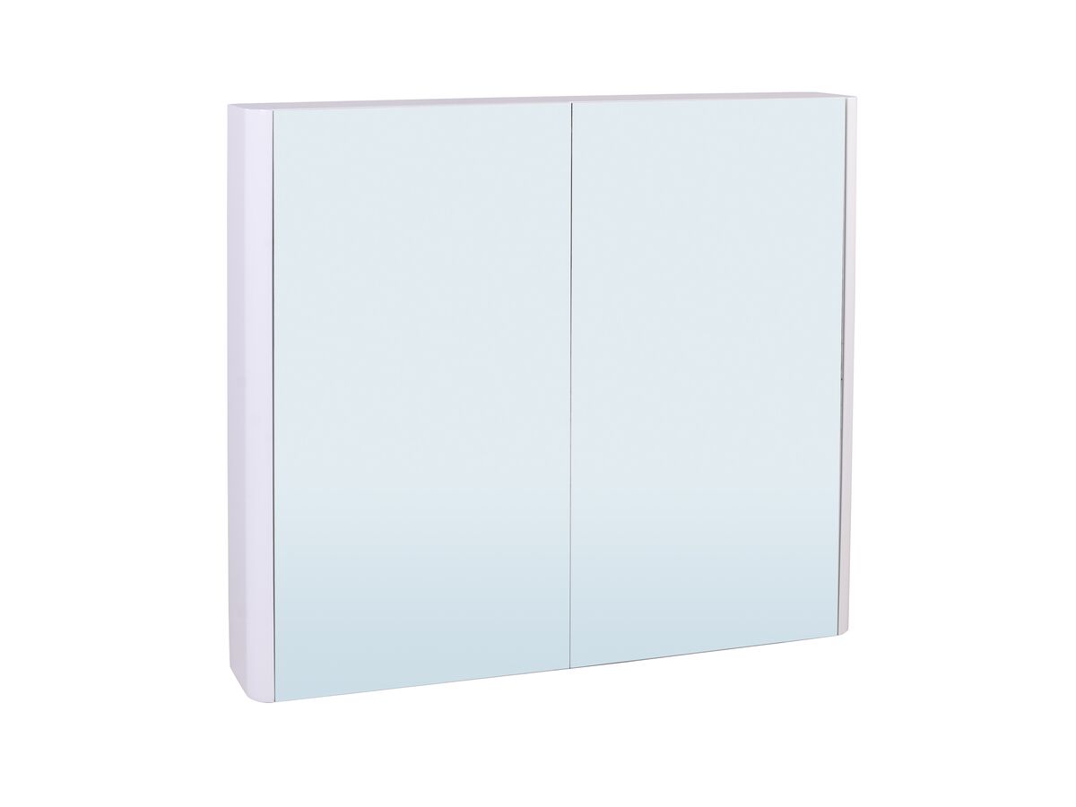 Posh Solus 900mm Mirror 2 Doors White from Reece