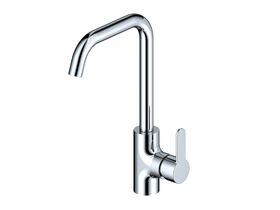 Mizu Soothe Square Gooseneck Sink Mixer Chrome (4 Star)