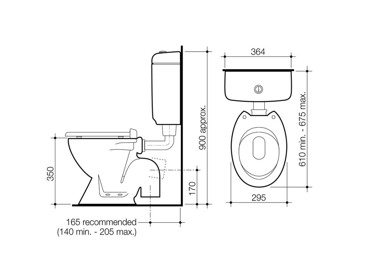 Caroma Junior 200 Toilet Suite S Trap White 4 Star From Reece
