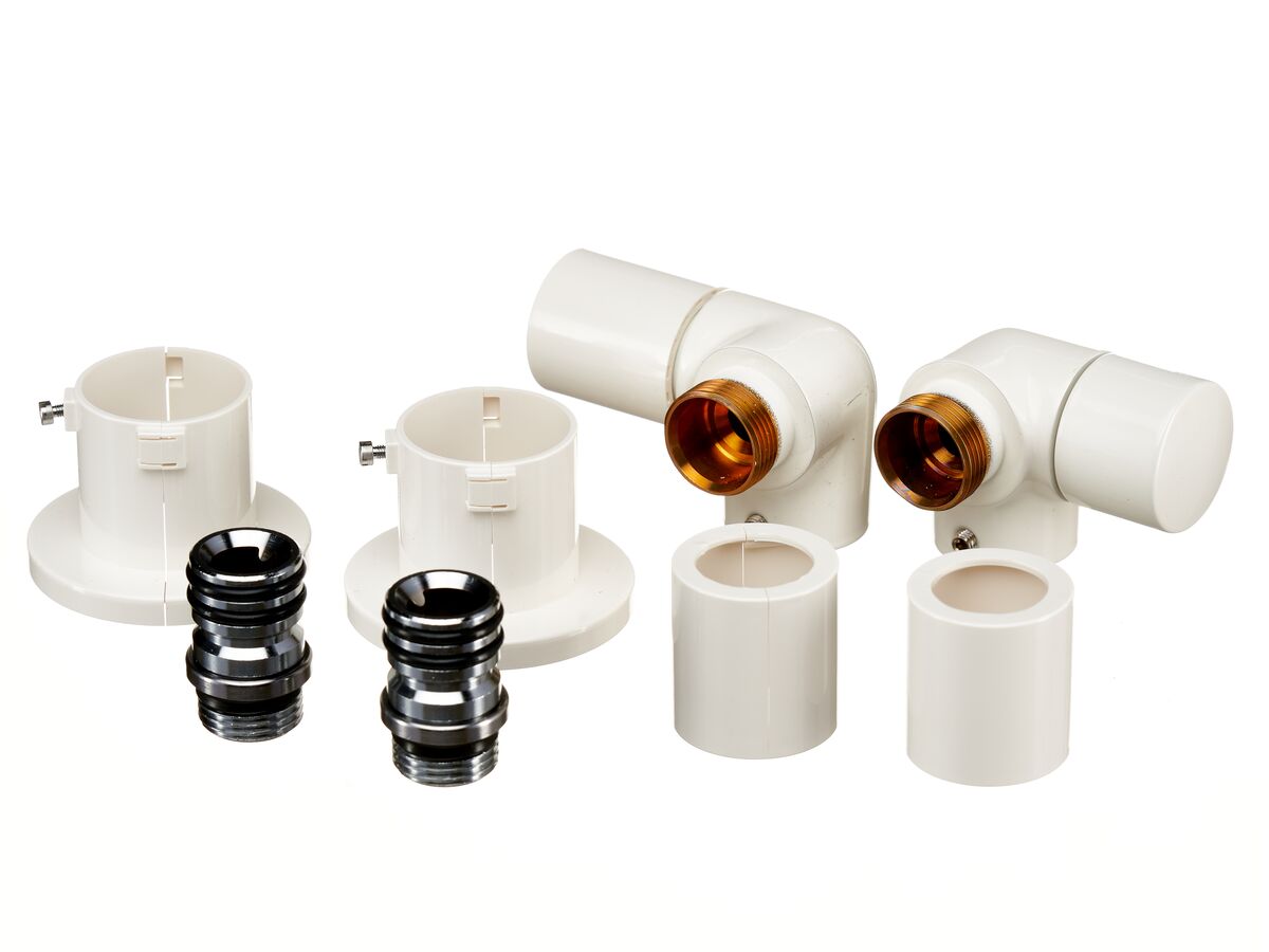 Caleffi Rad Valve Set Towel Warmer White from Reece