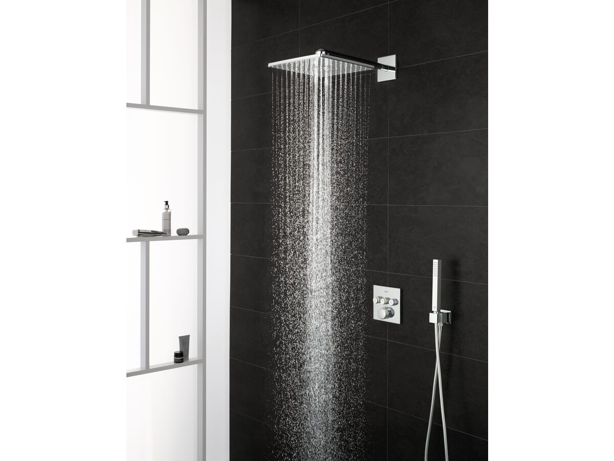 GROHE Rainshower SmartActive Wall Shower Square Chrome (3 Star) from Reece