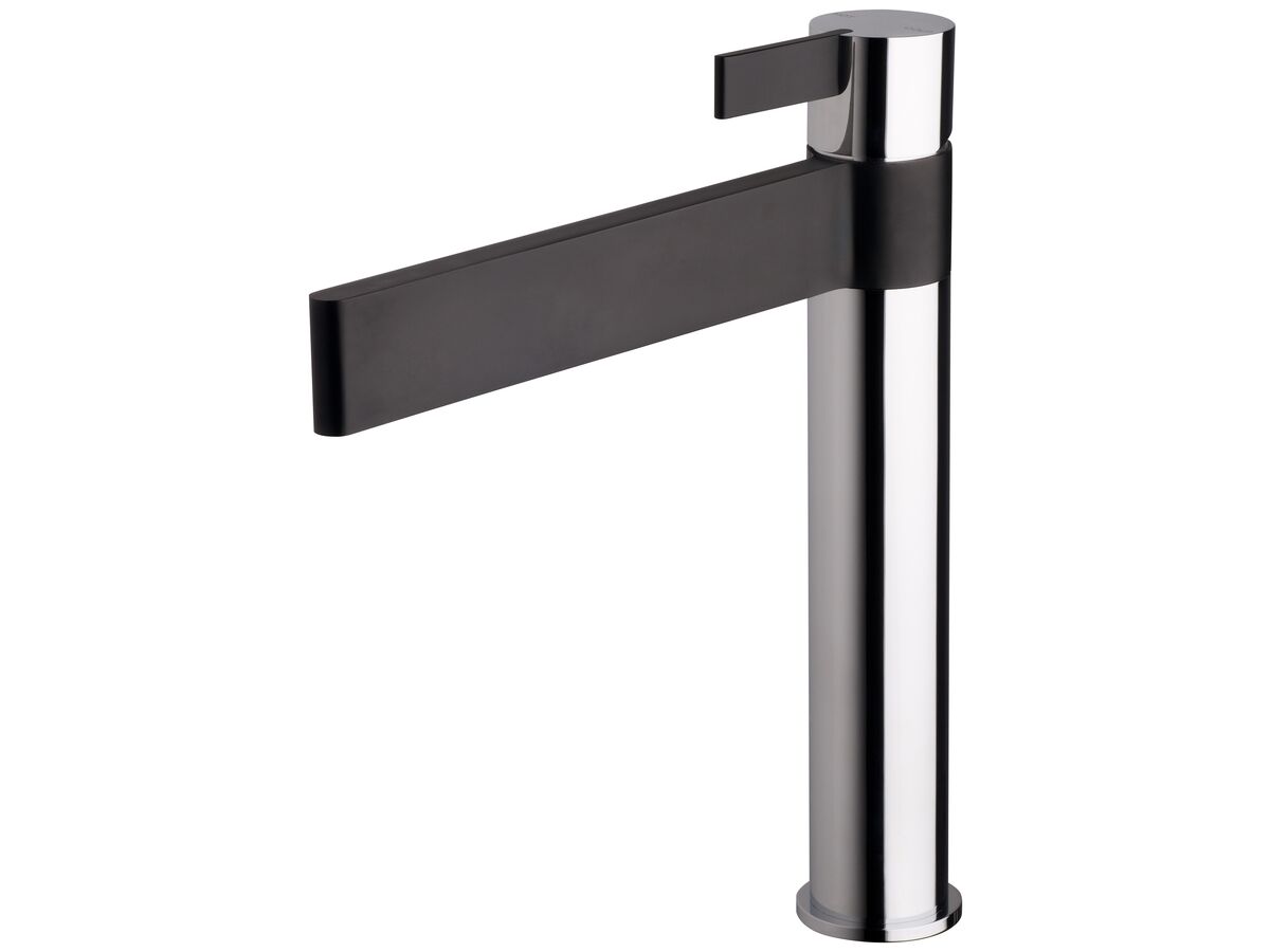 Milli Axon Sink Mixer with Black Outlet Chrome / Matte Black (5 Star)
