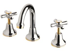 Posh Bristol Basin Set Swivel Chrome/ Gold (4 Star)