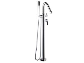 Yeva Floor Mounted Bath Mixer with Handshower Chrome (3 Star)